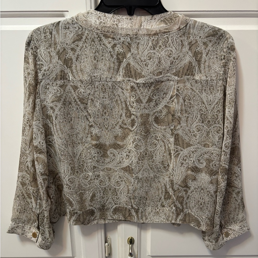 Chico’s Black Label Lightweight Snap Front Short Jacket Size Medium Chico’s 1 - Picture 4 of 6